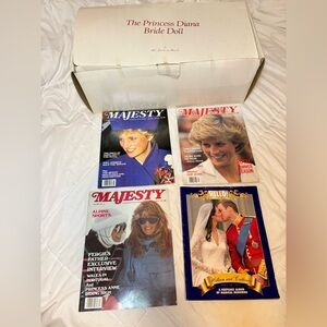 The Princess Diana Bride Doll Collector's Set with Majesty Magazines